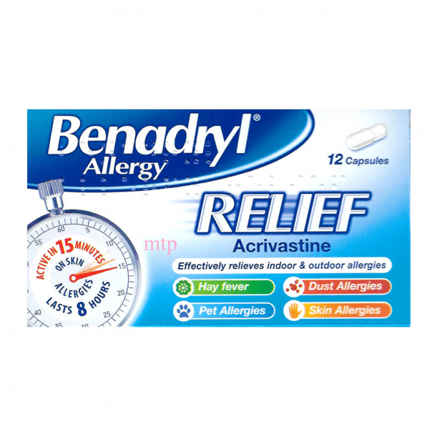 Benadryl Allergy Relief Capsules 12