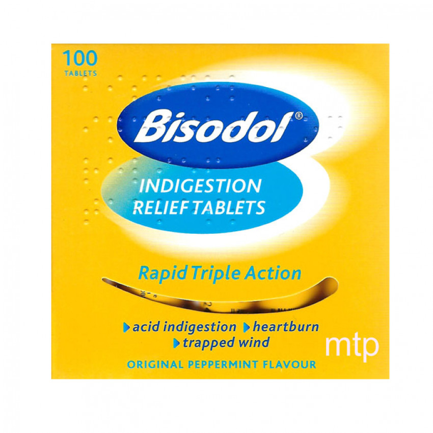 Bisodol Original Peppermint Tablets 100