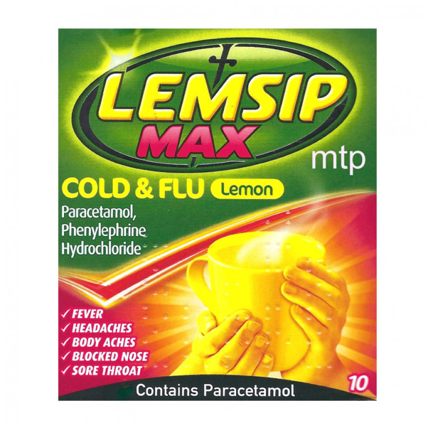 Lemsip Max Cold and Flu Lemon Sachets 10