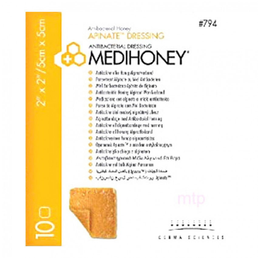 Medihoney Apinate Dressings 5cm x 5cm 794 Pack of 10
