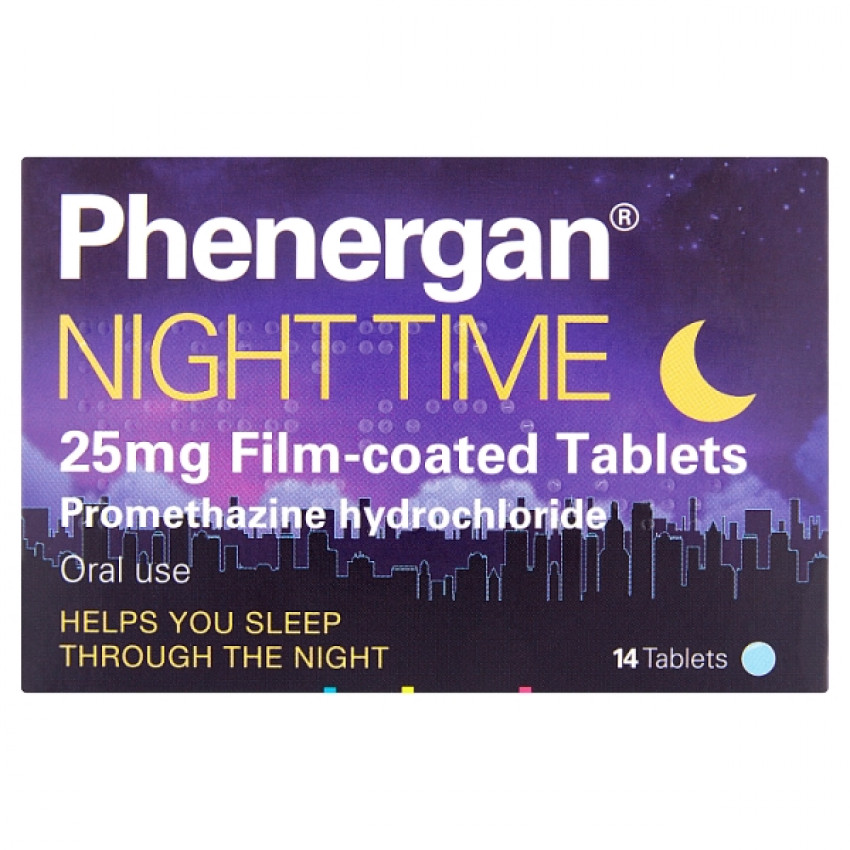 Phenergan Night Time 25mg Tablets 14 Pack