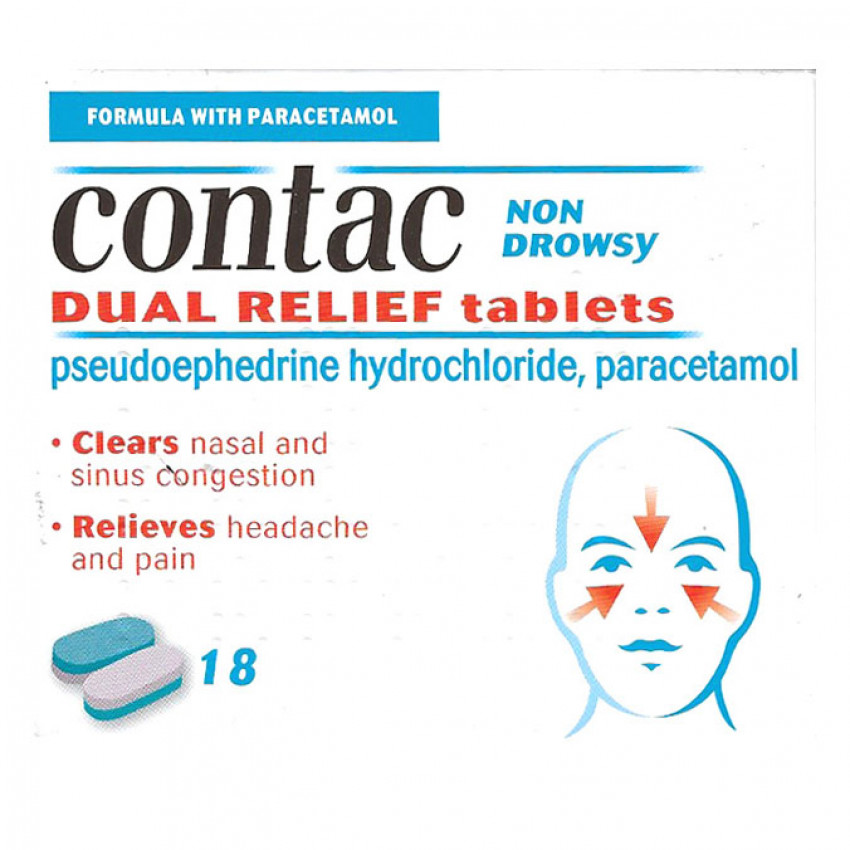 Contac Dual Relief Tablets 18
