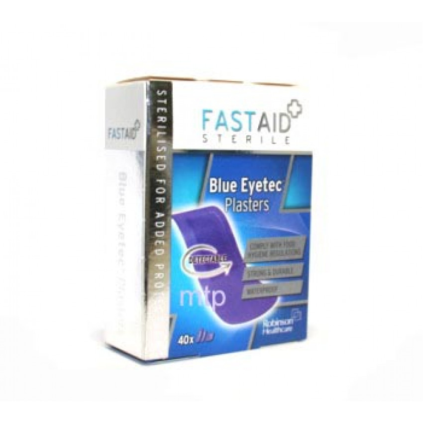 Fastaid Plasters Blue Eyetec Assorted 40