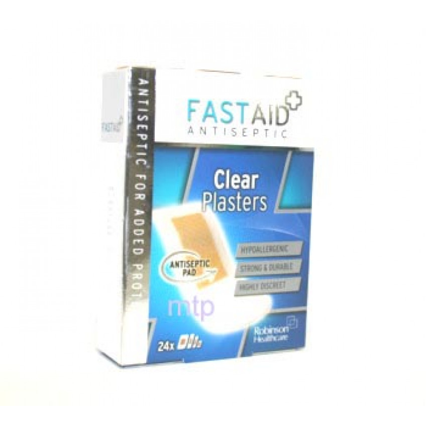 Fastaid Plasters Clear Assorted 24