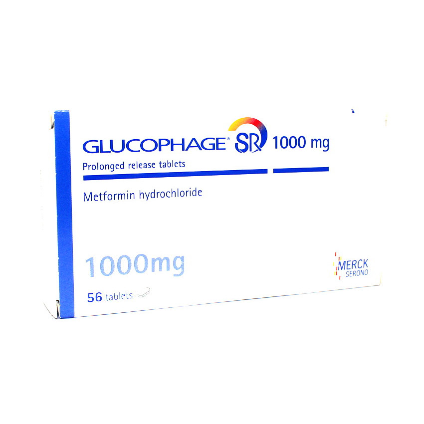 Glucophage (Metformin) SR Tablet 1000mg 28 UK