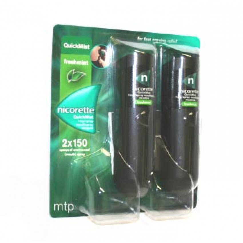 Nicorette Quickmist 1mg Mouthspray Freshmint 150 Spray Twinpack