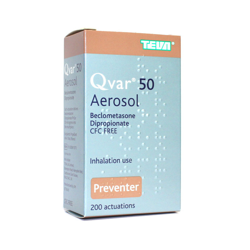 Qvar (Beclometasone) Inhaler 50mcg 200 dose UK
