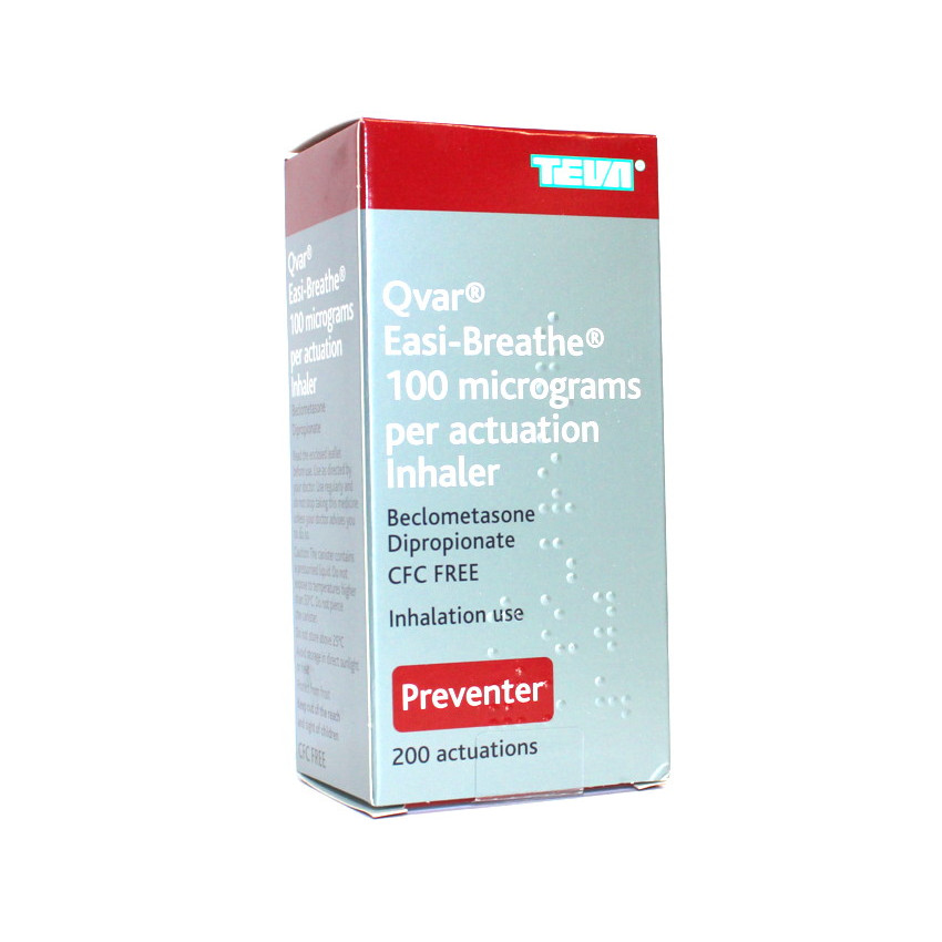 Qvar (Beclometasone) Easi-Breathe Inhaler 100mcg 200 dose UK