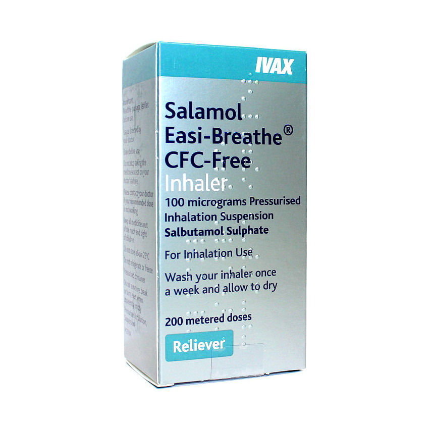 Salamol Easi-Breathe 100mcg CFC Free Inhaler 200 dose